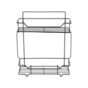 Полка двухъярусная прямая, проволока стальная, чёрный матовый, Grid, Milardo, GRICS2BM44 Полка двухъярусная прямая, проволока стальная, чёрный матовый, Grid, Milardo, GRICS2BM44