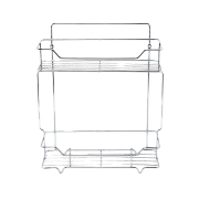 Полка двухъярусная прямая, проволока стальная, хром, Grid, Milardo, GRICS2CM44 Полка двухъярусная прямая, проволока стальная, хром, Grid, Milardo, GRICS2CM44